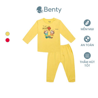  Dài tay cài vai BT066 BENTY chất mềm mịn mát cho bé trai bé gái đồ bộ cao cấp mặc đi chơi 