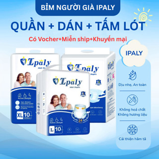 Combo 100 Bỉm Người già Epoly/Ipaly Dán - Quần -Tấm Lót Đủ size M_L_XL