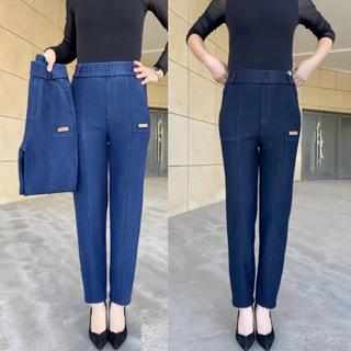  Quần Jeans Baggy nữ cạp chun co giãn ONEFA lưng cao gọn dáng dễ mặc phù hợp mọi dáng người size S-3XL  QJF011  