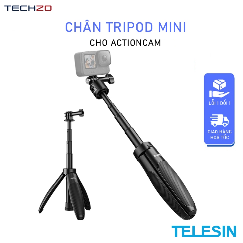 Chân tripod mini kiêm gậy selfie cho Gopro - Telesin S1-MNP-01 / S1-MNP-02
