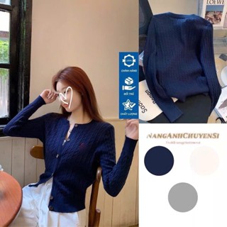  Áo Len Dệt Kim Cardigan Tay Dài Dáng Lỡ Ôm Body Tone Dáng Phối In Ngựa Ngực Đáng Yêu Hàng Qccc Ngựa Ngực Thừng Ngựa 