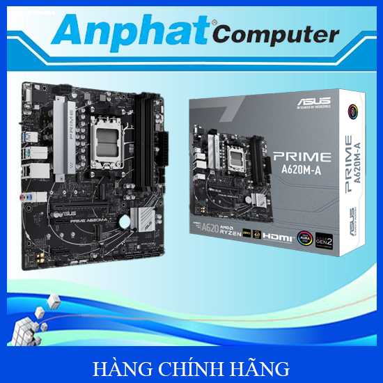 Bo Mạch Chủ Main ASUS PRIME A620M-A Socket AM5 - Hàng Chính Hãng