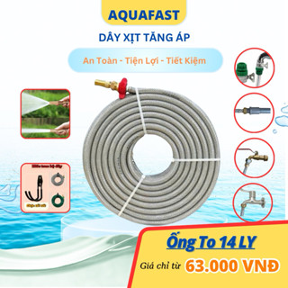 Dây Xám Xịt Tưới Cây, Rửa Xe AquaFast 14mm có Vòi Xịt Tăng Áp, gắn vòi nước sinh hoạt - ống pvc