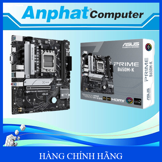 Bo Mạch Chủ Main ASUS PRIME B650M-K Socket AM5 - Hàng Chính Hãng