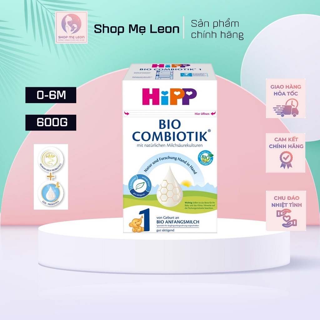 HiPP Nội địa Đức Organic Combiotic hỗ trợ hệ vi sinh đường ruột khỏe mạnh - Hôp 600gr