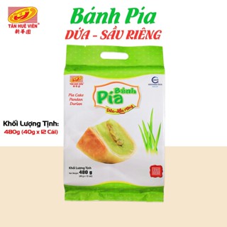 Bánh pía chay đậu xanh lá dứa Tân Huê Viên (480G)