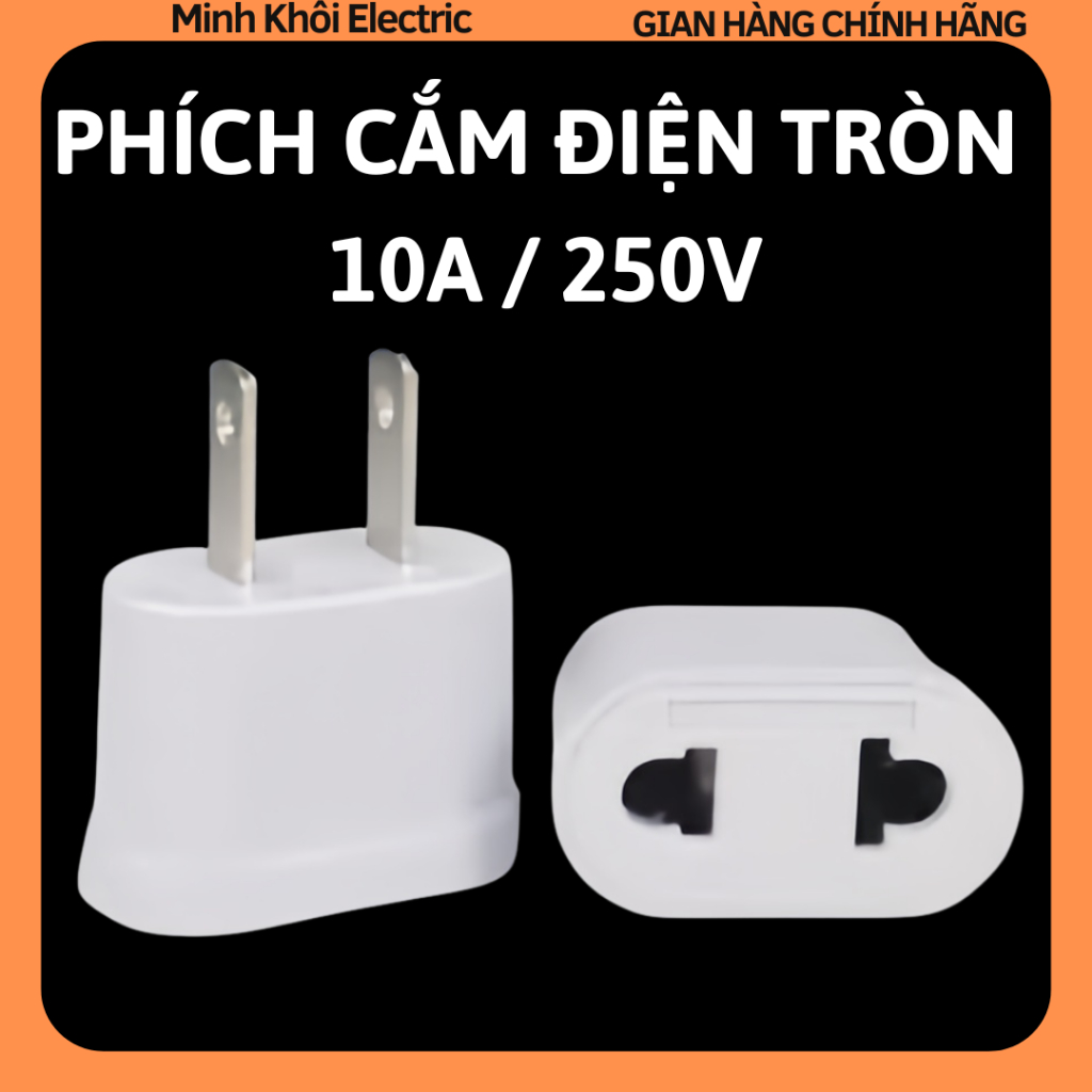 Phích cắm điện tròn nổi Tiến Thành PN3-1222 (10A / 250V),phích cắm tròn,phích cắm nổi,phích điện dân
