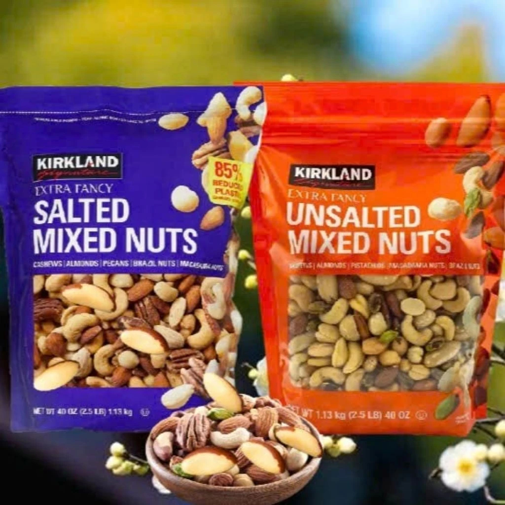 Mixed Nuts Kirkland Signature - Siêu Mix Hạt Cao Cấp, Nguyên Bản & Vị Muối, Ăn Vặt Healthy, Bổ Sung 
