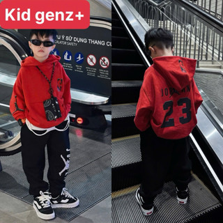  Bộ áo nỉ có mũ Jaydan black cho bé trai  set áo hoodie trẻ em unisex  kid genz 