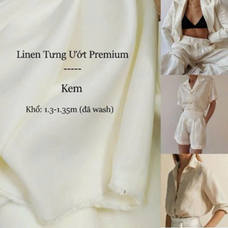   Vải MM   Giá 0.55m   103  Vải Linen Tưng Ướt Premium Đã Wash Lên Áo Quần Váy Đầm Sơ Mi 