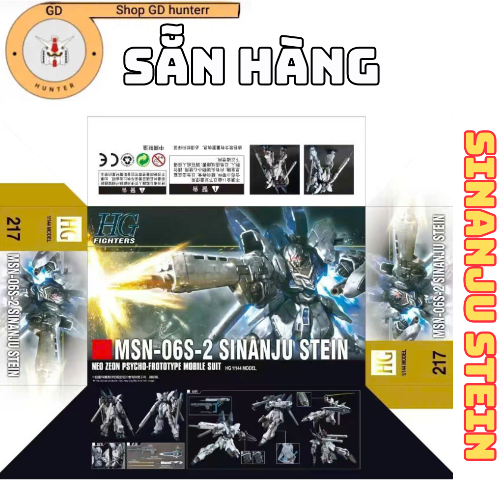 [SẴN HÀNG] Mô hình Gundam Sinanju Stein HG 1/144 – Xingfeng 15cm, chi tiết đẹp, giá rẻ 129K (Tặng De