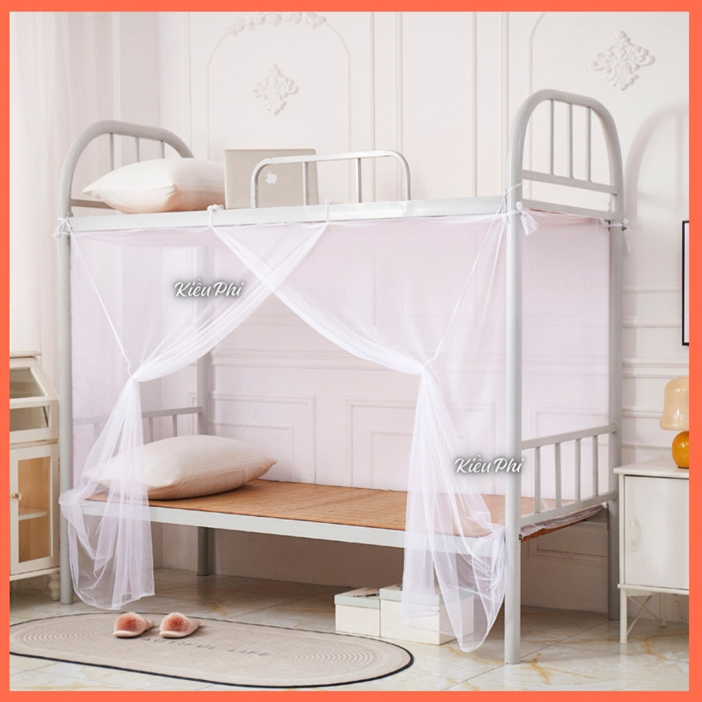 Màn tuyn giường tầng, giường KTX, mùng ngủ chống muỗi gấp gọn, lưới ngủ tự bung