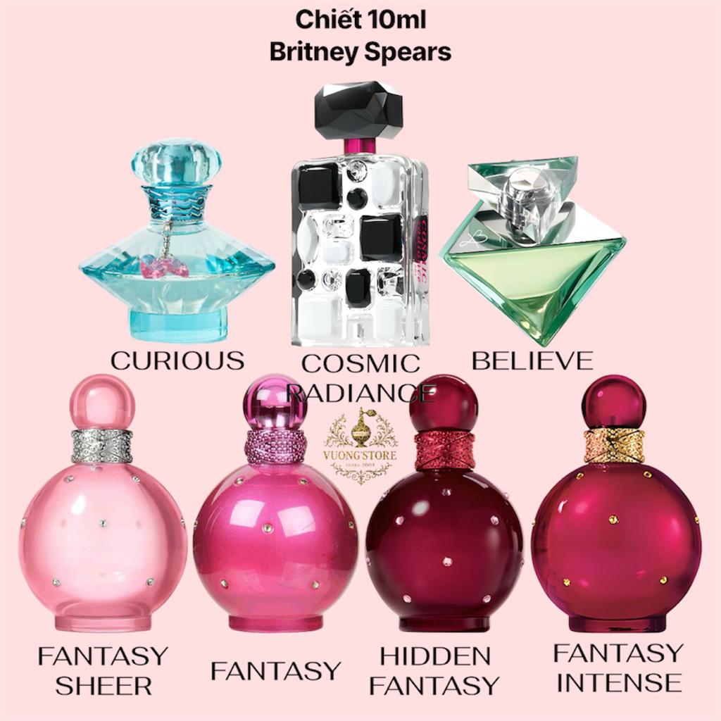 10ml - Nước hoa Britney Spears Fantasy Hidden Sheer Hidden Radiance Curious Prerogative Circus EDP