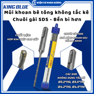 Mũi khoan không tắc kê, khoan bê tông, khoan tường Kingblue chuôi gài SDS - Hàng chính hãng