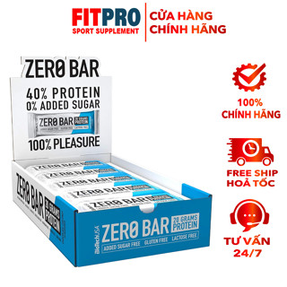 Bánh Protein Biotech USA Zero Bar (50g, 20 bánh), Bánh Bổ Sung Protein, Thay Thế Bữa Ăn Nhanh Gọn