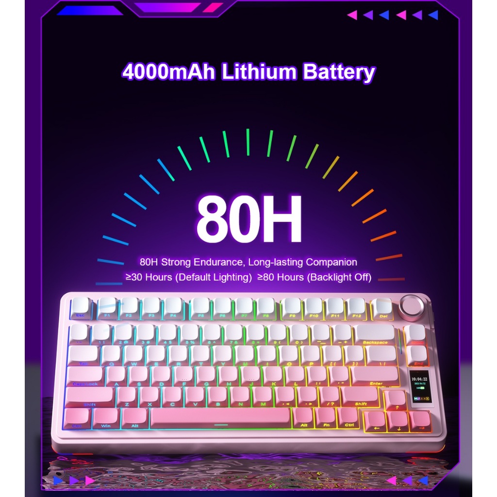 Bàn Phím Cơ Không Dây Aula S75 Pro - Có Màn Led Tùy Chỉnh - Led RGB Xuôi - 3 Mode Kết Nối Tiện Lợi | BigBuy360 - bigbuy360.vn