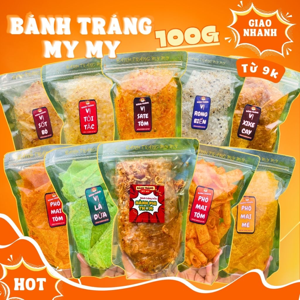 Bánh Tráng Trộn Tây Ninh Đủ Vị Tự Chọn 100g-Bánh Tráng My My-Đồ Ăn Vặt