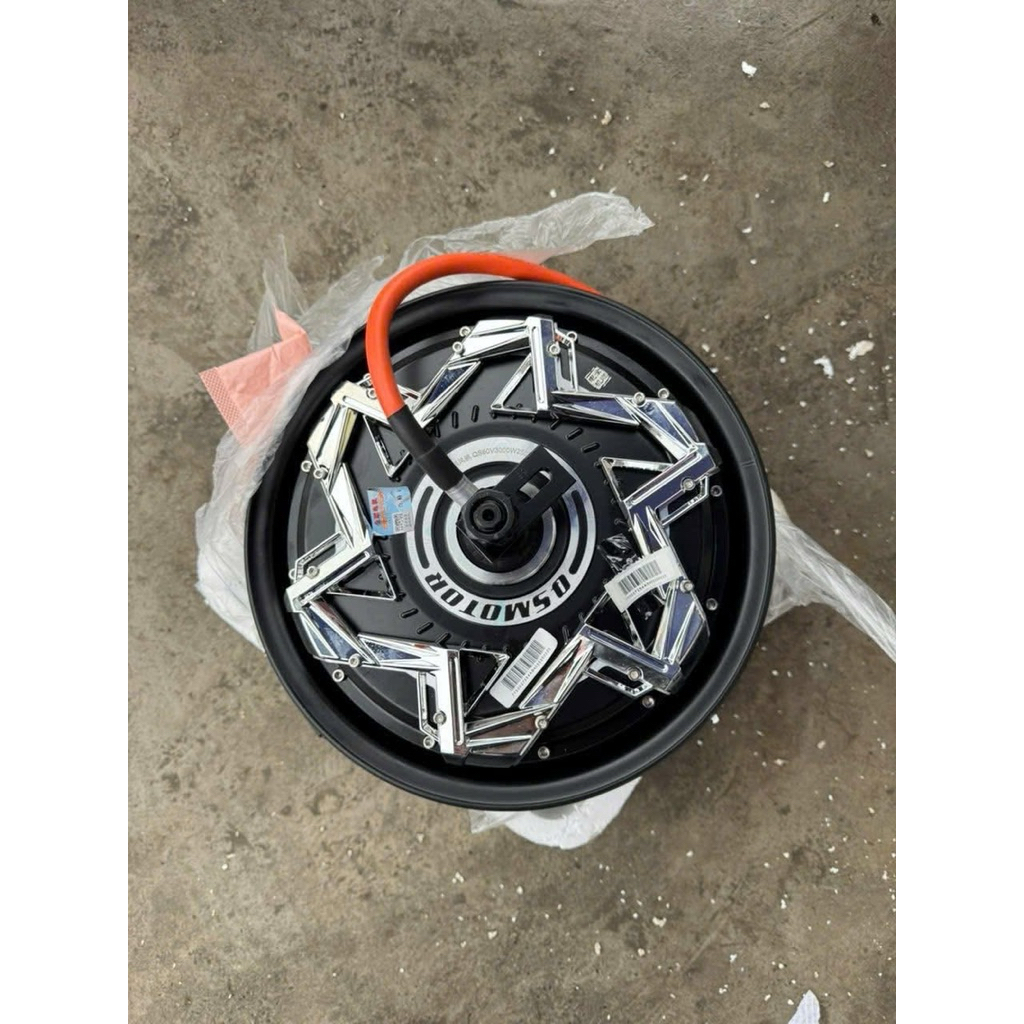 Động cơ 3000w Qs motor 12inch v7 phanh đĩa đề ba siêu mạnh dành cho các dòng xe điện