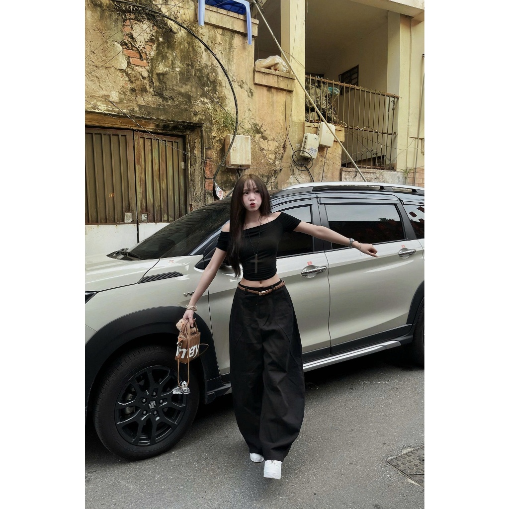 Quần Kaki Harem Unisex MINHU CLOTHES, Quần Kaki Dáng Rộng Lưng Thun Co Giãn [Q01] | BigBuy360 - bigbuy360.vn