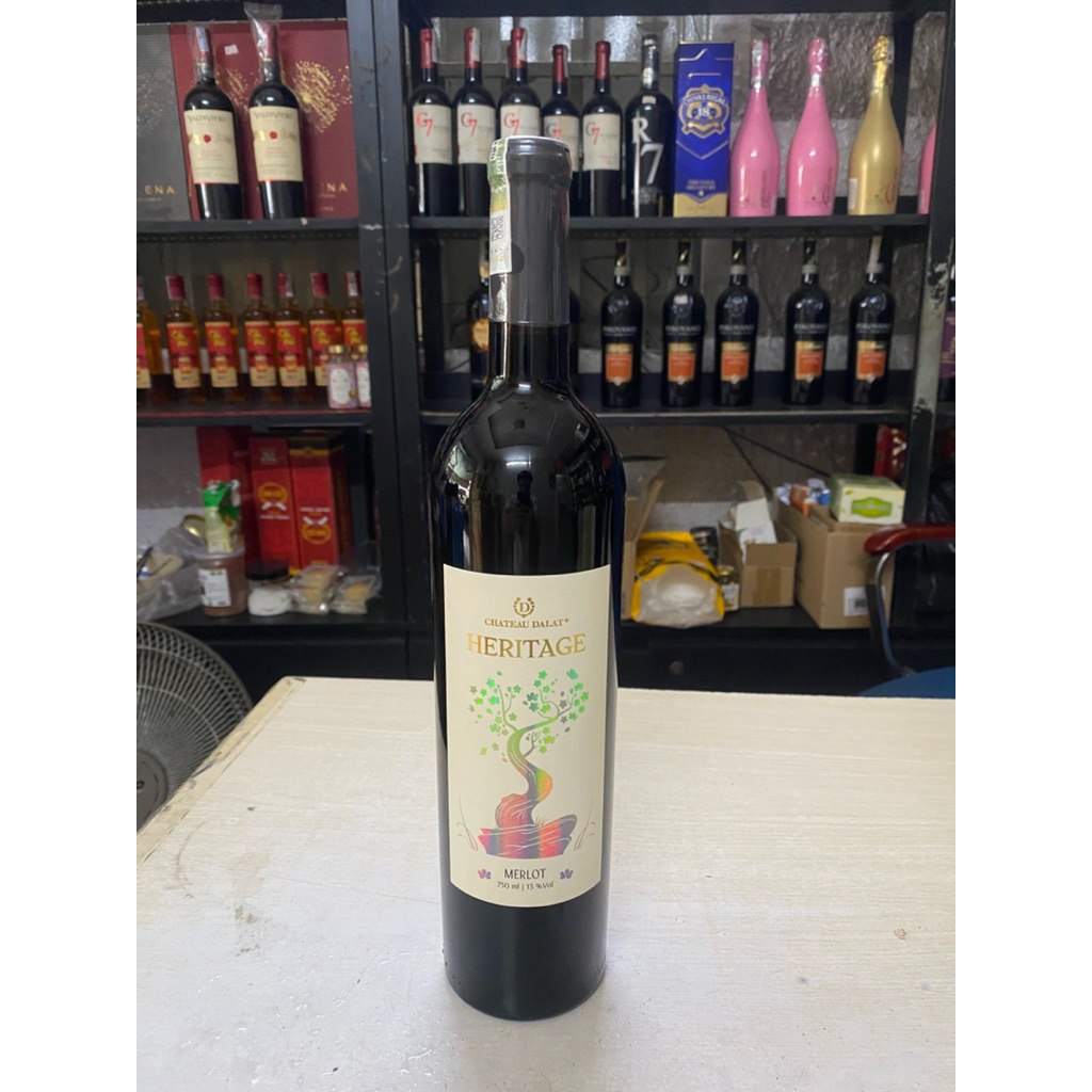 Vang Đỏ Chateau Dalat HERITAGE Merlot 13% 750ml