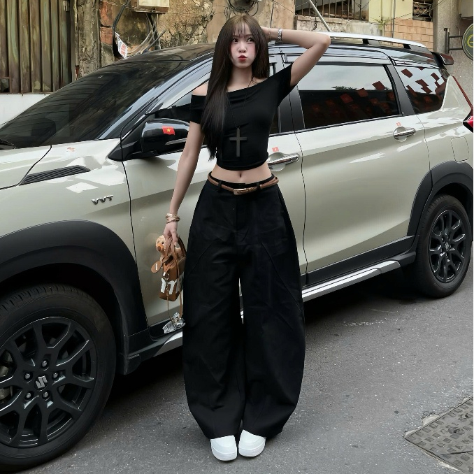 Quần Kaki Harem Unisex MINHU CLOTHES, Quần Kaki Dáng Rộng Lưng Thun Co Giãn [Q01] | BigBuy360 - bigbuy360.vn
