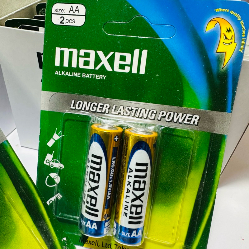 Vỉ 2 viên MAXELL ALKALINE POWR chính hãng