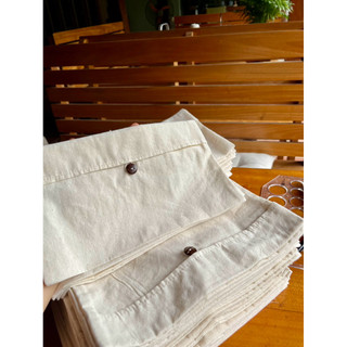 SET 10c túi vải cài cúc 12x26cm 37x22cm vải mộc, túi vải đựng đồ