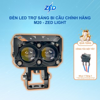Đèn Trợ Sáng Bi Cầu M20 ZED LIGHT - 40W Siêu Sáng Cos Vàng Pha Trắng Lắp Xe Máy, Oto, Xe Tải