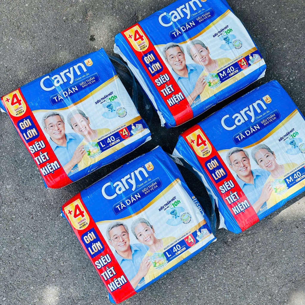 (Sỉ 80 miếng) Bỉm già Caryn XL40 M40 L40 siêu thấm chống tràn #caryn #tã caryn #bỉm già caryn #bỉm caryn #merzy caryn