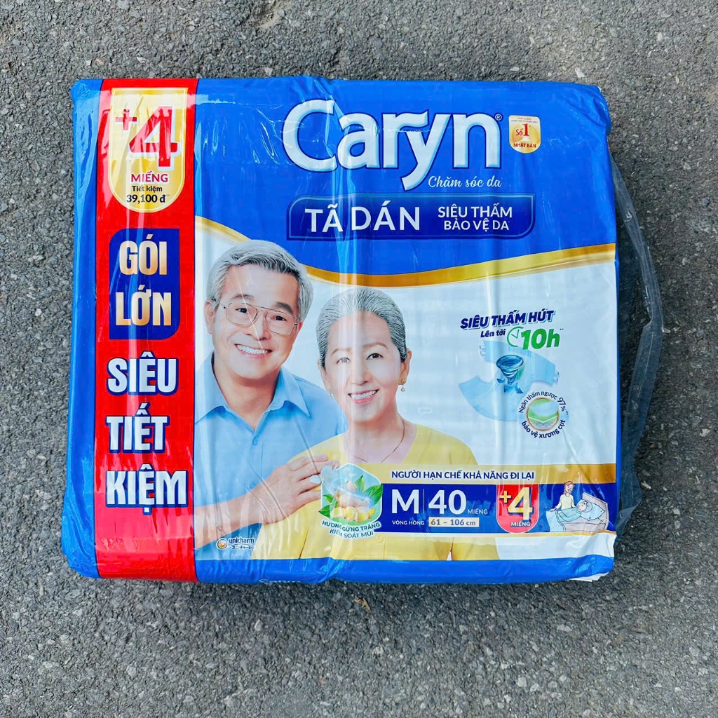 (Sỉ 80 miếng) Bỉm già Caryn M40 L40 XL40 siêu thấm siêu rẻ #caryn #bỉm già caryn #tã già caryn #tã caryn #merzy