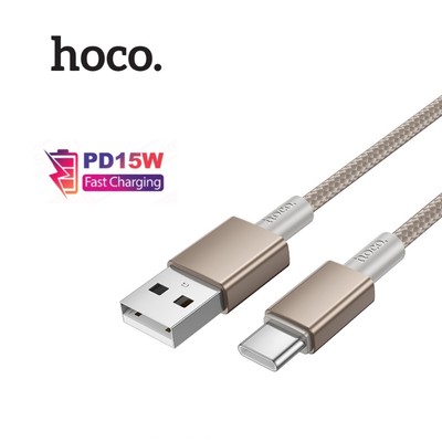 Cáp sạc nhanh Hoco X119 USB to TypeC PD15W truyền dữ liệu dùng cho 15/16/17/samsung/android dài 1m