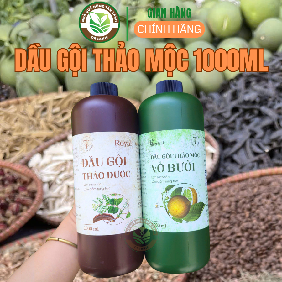 (MẪU MỚI) Dầu gội vỏ bưởi thảo dược Tùng xà bông 1000ml, dầu gội bồ kết thảo dược mọc tóc, dưỡng da 