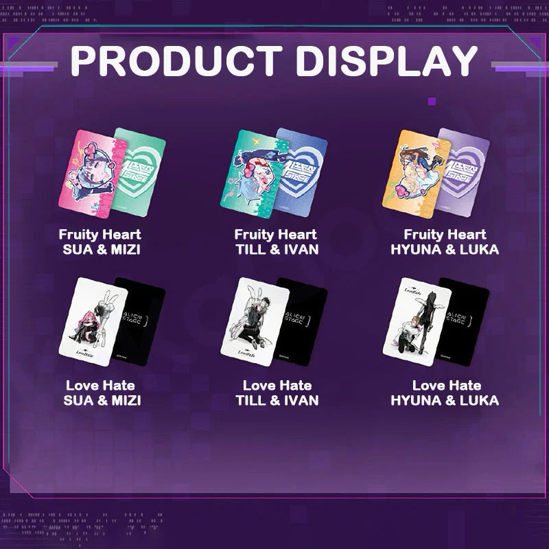 [Dagu Store] [SẴN] Alien Stage card SET 6 thẻ Love Hate Fruity Heart