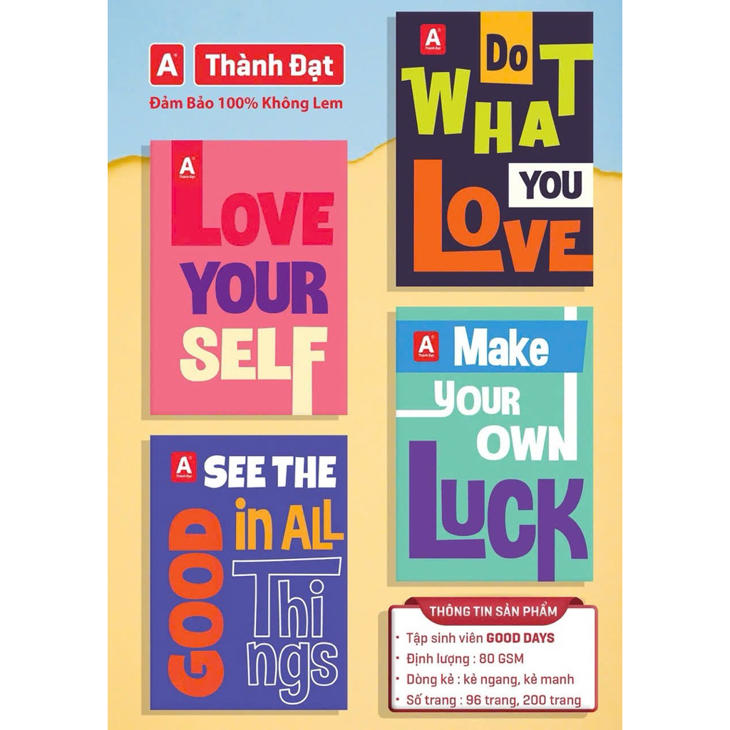 Vở sinh viên 200 trang Thành Đạt