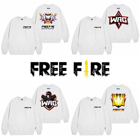 Áo sweater Free Fire , áo Free fire mùa đông - áo rank free fire thách đấu in theo yêu cầu
