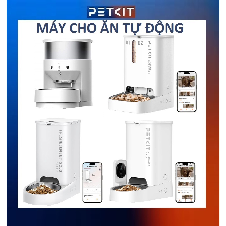Máy cho Chó mèo ăn Tự động Petkit Yumshare Solo Camera Dual Hopper Fresh Element Solo App