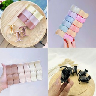 Set 12 kẹp tóc càng cua trong suốt 3 răng 5 răng Hàn Quốc nữ đẹp hottrend iLita cặp búi cào tóc dễ thương màu đen