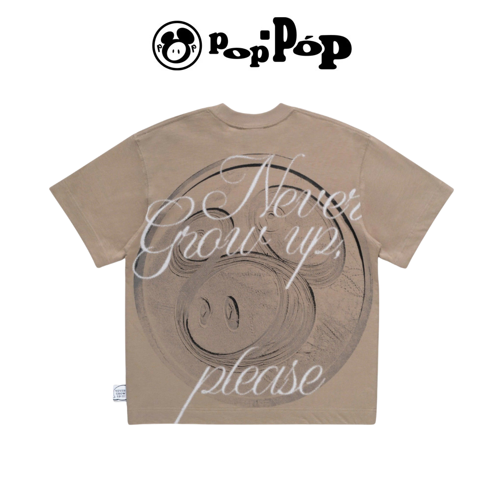 POPPOP Áo Thun Poppop Hihi Poppop Mascot PP Sand Boxy T-shirt Vải 100% Cotton Form Oversize Unisex /