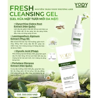 SỮA RỬA MẶT TƯƠI MỚI YODY TOOMRROW [ MẪU MỚI]