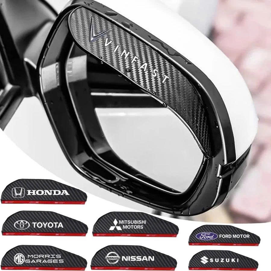(1 đôi) Miếng dán chắn mưa gương chiếu hậu ô tô logo Vinfast