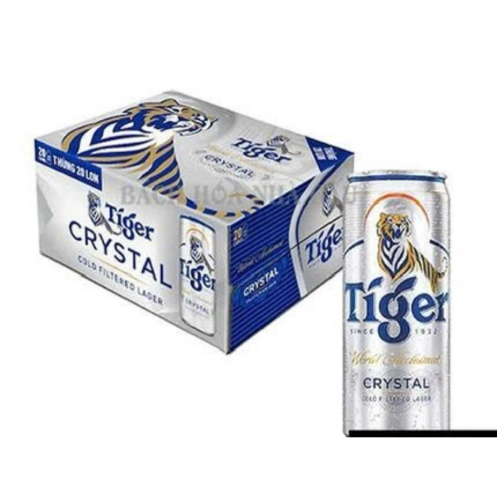 Thùng 20 Lon Bia TIGER BẠC CRYSTAL 330ml/lon