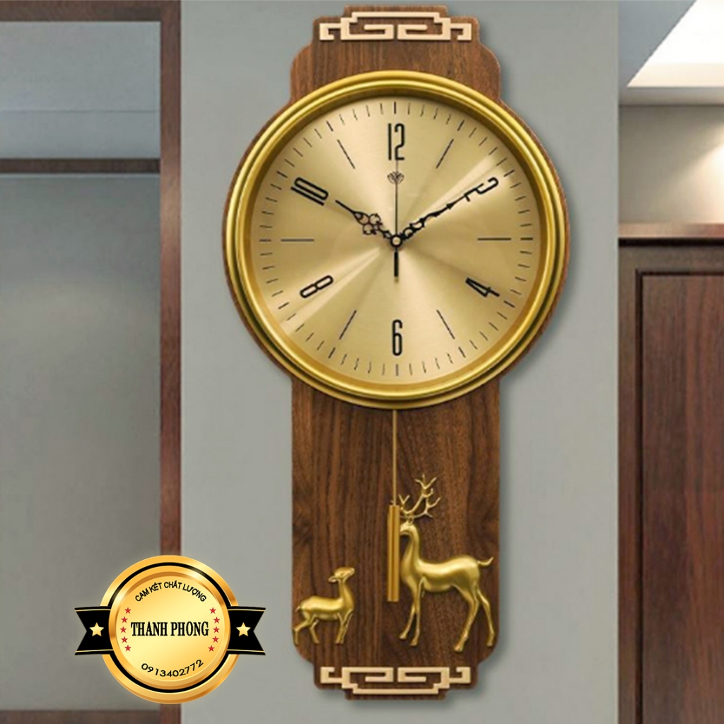 Đồng Hồ Gỗ Treo Tường Quả Lắc - Đồng Hồ Quả Lắc Treo Phòng Khách Chất Lượng Cao