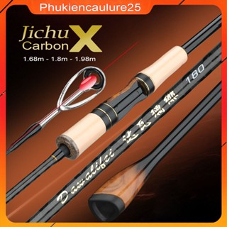  Cần câu lure 2 khúc JiChu độ cứng L chất liệu carbon xoắn siêu dẻo Phukiencaulure25 cần câu cán liền độ hoàn thiện cao 