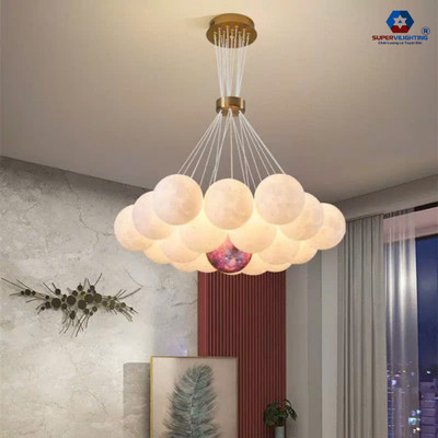 Đèn thả decor phòng khách/phòng ngủ. Đèn chùm bóng bay hiện đại 7/13 bóng. Phù hợp trang trí nhà.