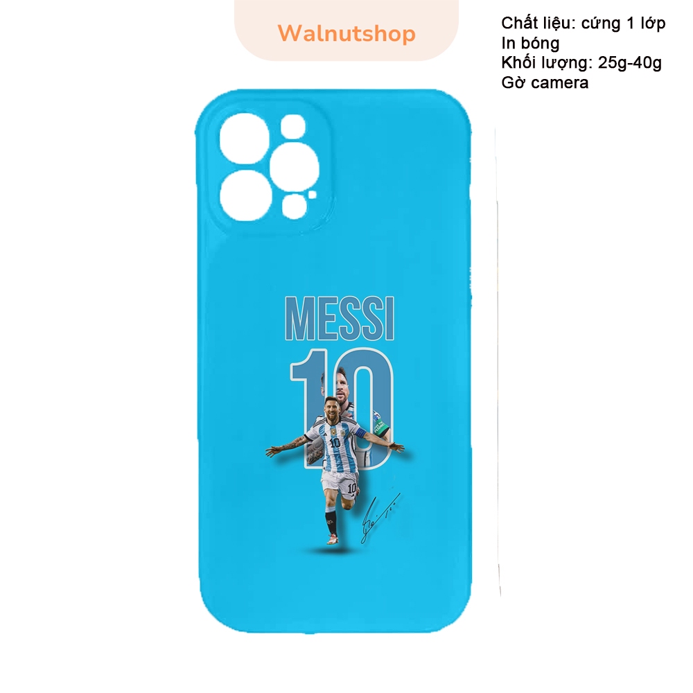 Ốp Iphone Messi - The Goat vĩ đại - Ốp lưng 1 lớp và 2 lớp in bóng sắc nét. Ốp bóng đá Lionel Messi