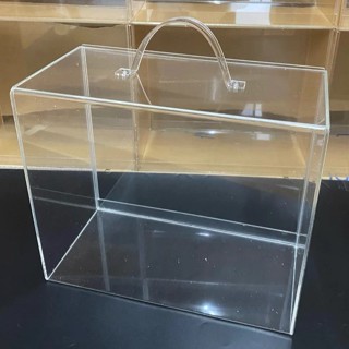  Hộp Vali Giỏ Đựng Quà Mica Acrylic Trong Suốt Có Quai Xách Uốn Dán Sẵn Liền Khối  chỉ ship hỏa tốc  