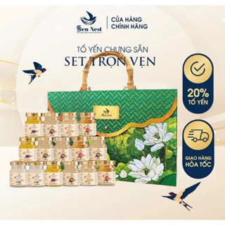 SET 15 HŨ YẾN SÀO chưng sẵn mix 12 vị Khánh Hòa thượng hạng 20%, hương vị tự nhiên tiệt trùng loại bỏ vi khuẩn Sen Nest