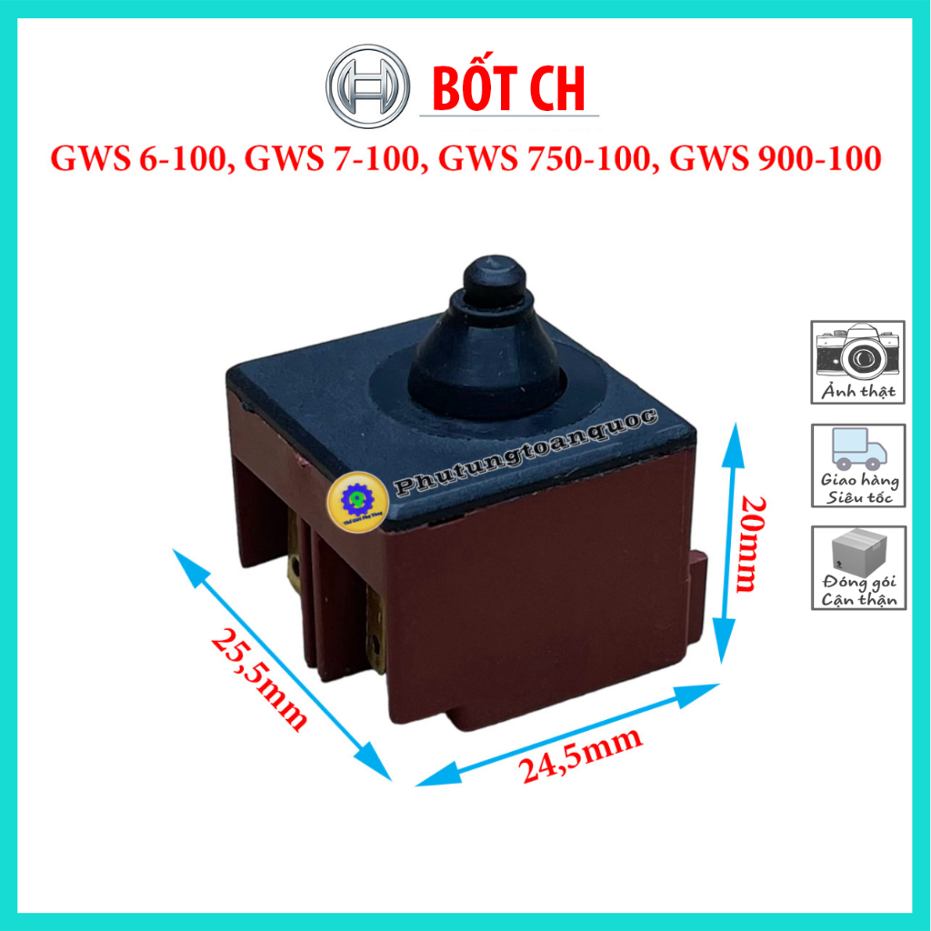 Công Tắc Máy Mài Boshh GWS 6-100, GWS 7-100, GWS 750-100, GWS 900-100 Có Thể Lắp Cho Hãng Khác Cùng 