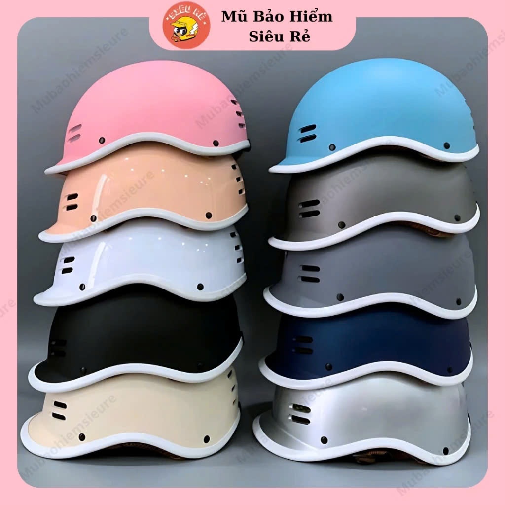 Mũ bảo hiểm cá heo Camry chính hãng, nón nửa đầu đạt chuẩn chất lượng nhiều màu.