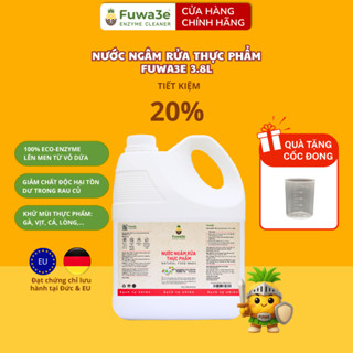 Nước ngâm rửa rau củ quả Fuwa3e 3.8L enzyme sinh học từ vỏ dứa